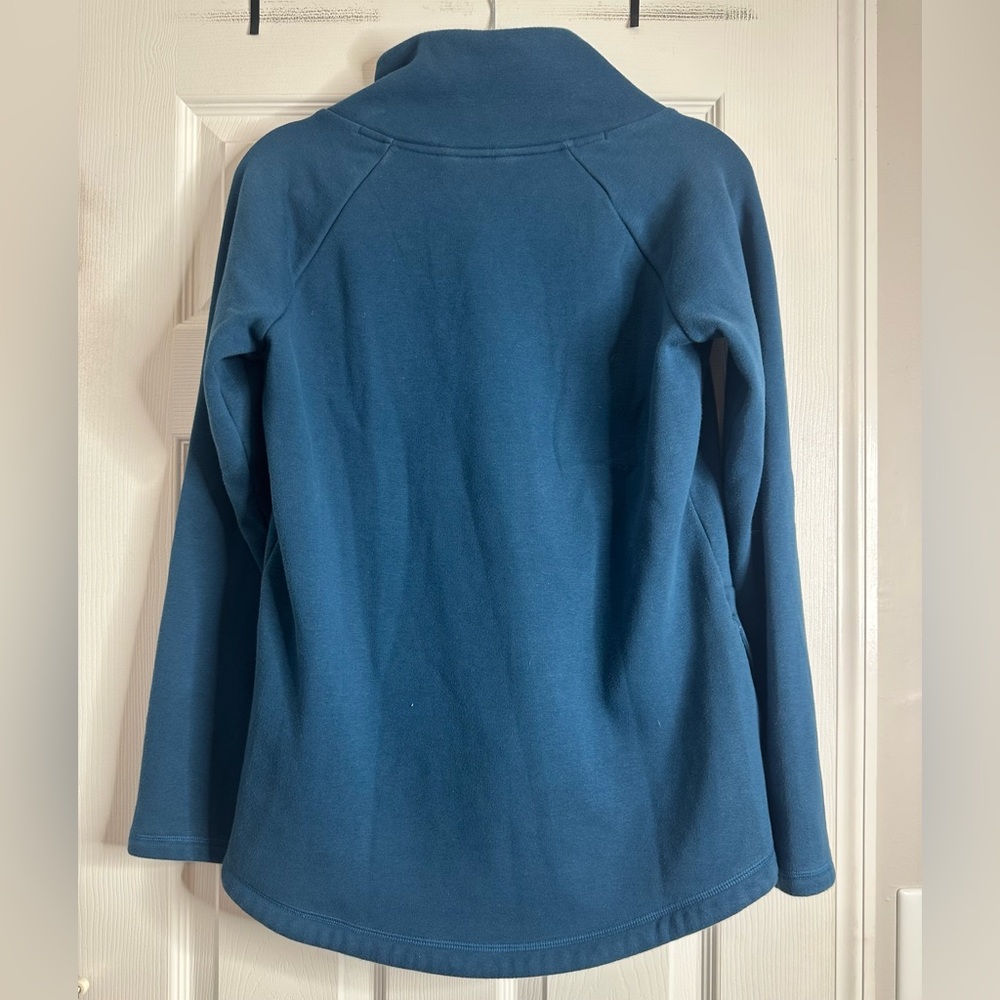 Athleta Zip Neck Cozy Crossover Fleece Sweatshirt, Size Small - Picture 12 of 15